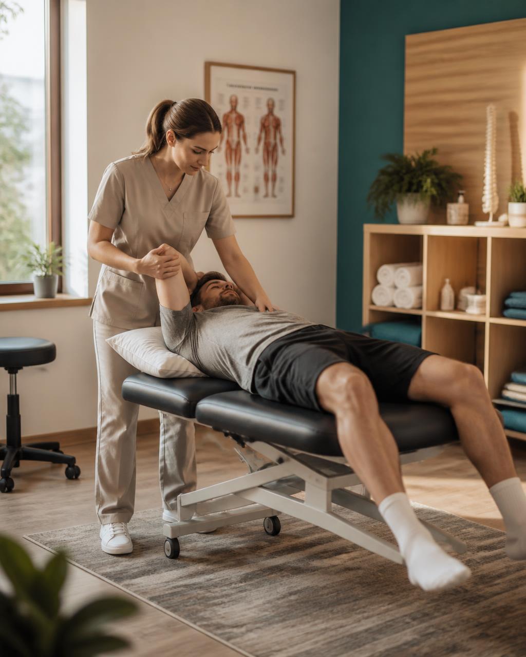 Sessão de fisioterapia